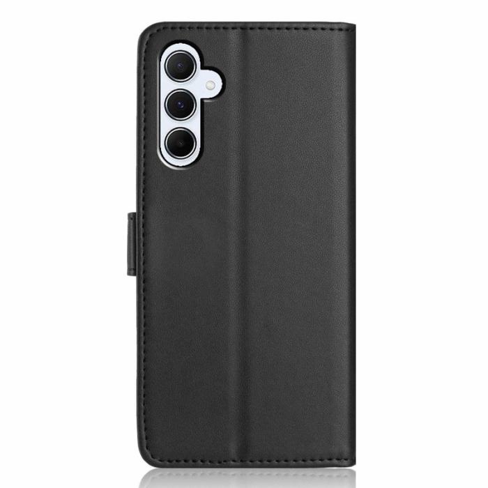 OEM - Samsung Galaxy A37 Fodral Läder Med Rem Flera Kortfack - Svart