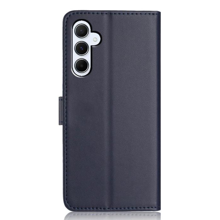 OEM - Samsung Galaxy A37 Fodral Läder Med Rem Ställbart - Blå