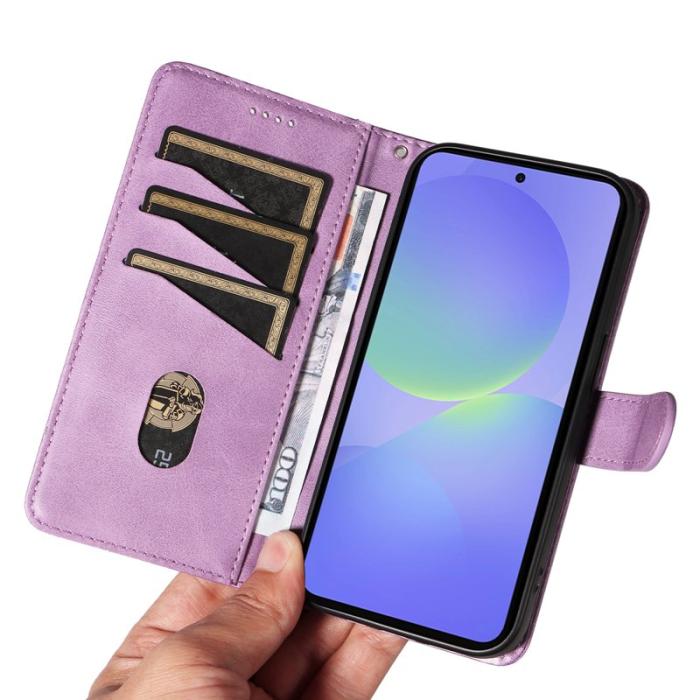 OEM - Samsung Galaxy A37 Plånboksfodral Konstläder Ställ - Lila