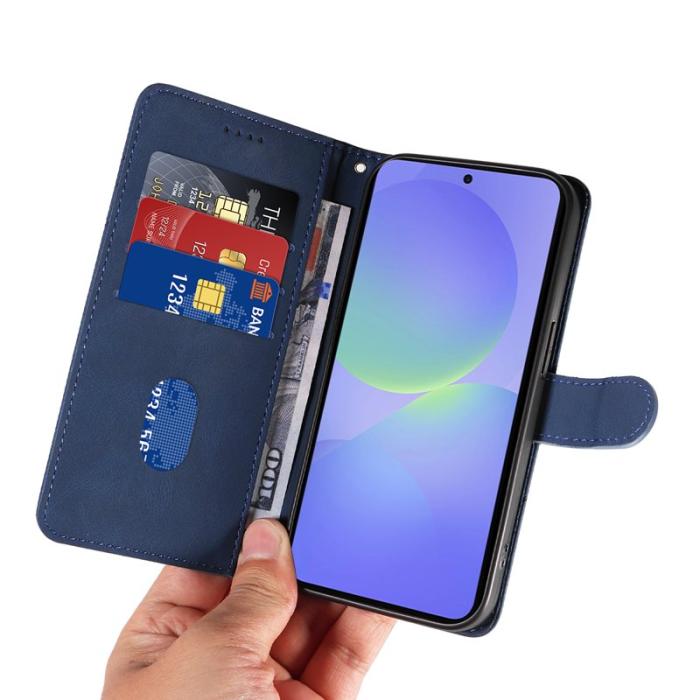 OEM - Samsung Galaxy A37 Fodral Läder Ställfunktion - Blå