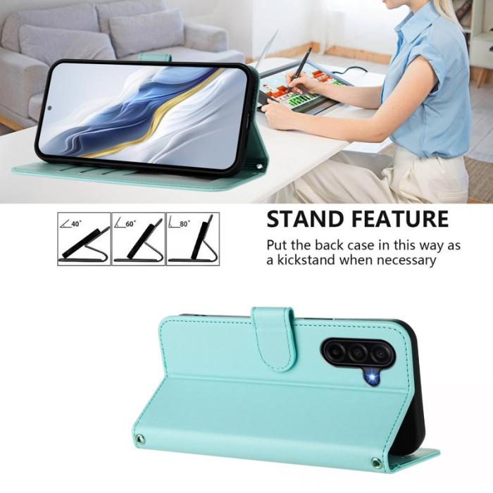 OEM - Samsung Galaxy A37 Fodral Läder Ställfunktion - Mintgrön