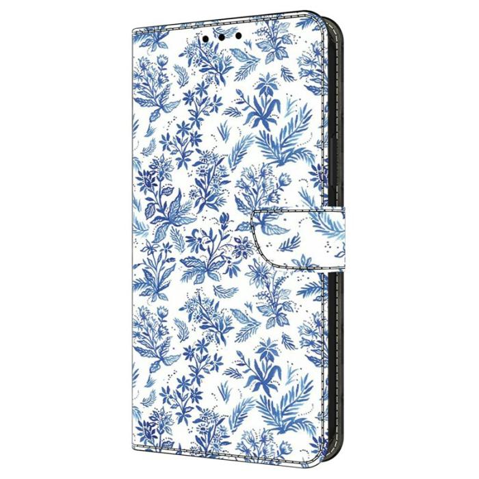 OEM - Samsung Galaxy A37 Fodral Mönstertryck PU Läder - Blomfält