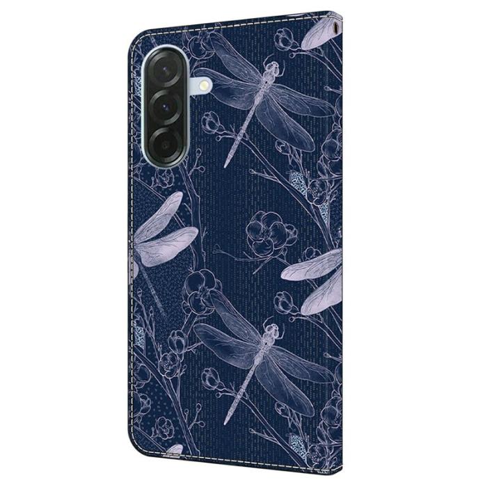 OEM - Samsung Galaxy A37 Fodral Mönstertryck PU Läder - Dragonfly