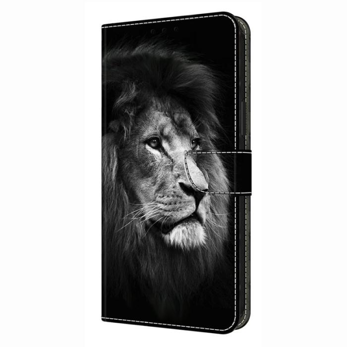 OEM - Samsung Galaxy A37 Plånboksfodral Mönstertryck Ställ Konstläder - Lion