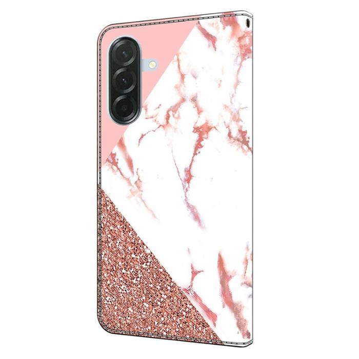 OEM - Samsung Galaxy A37 Plånboksfodral Ställ Konstläder - Triangulär Marmor