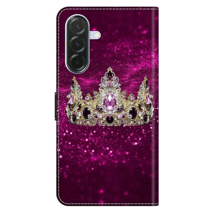 OEM - Samsung Galaxy A37 Plånboksfodral Konstläder Flip Mönster - Lila Diamant