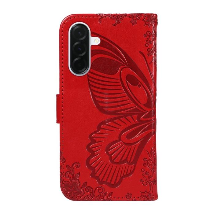 OEM - Samsung Galaxy A37 Fodral PU Läder Flip Skydd - Röd