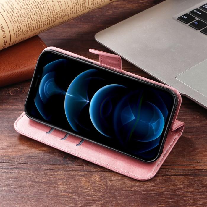 OEM - Samsung Galaxy A37 Fodral PU Läder Med Dragkedja - Rosa