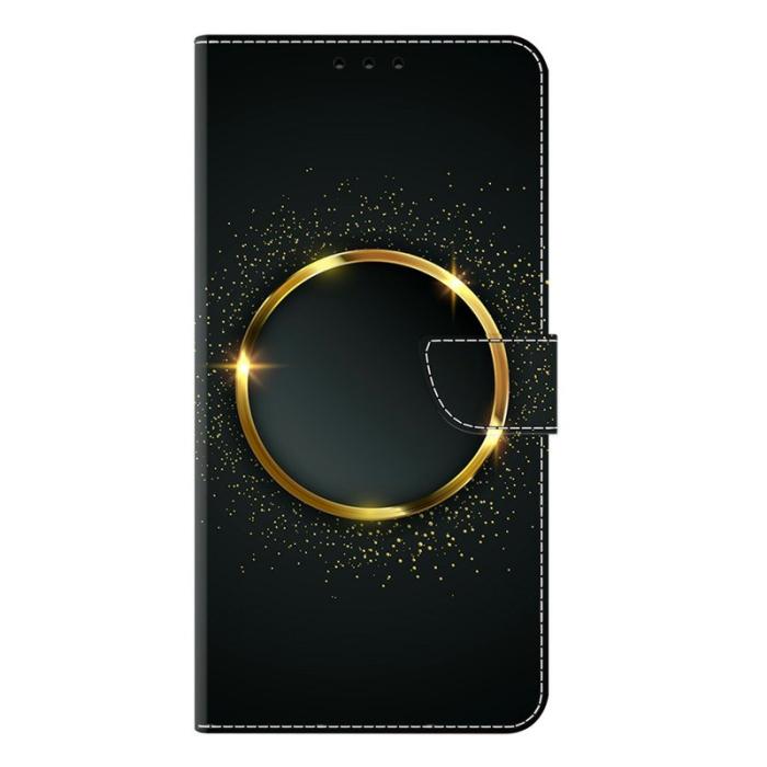 OEM - Samsung Galaxy A37 Fodral PU Läder Med Ställ - Guld Ring