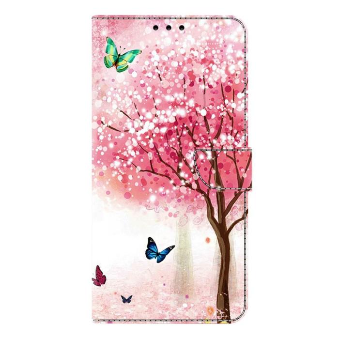 OEM - Samsung Galaxy A37 Fodral PU Läder Mönstertryck - Cherry Blossom
