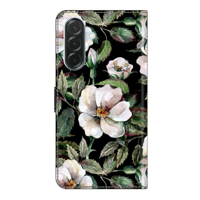OEM - Samsung Galaxy A37 Fodral PU Läder Mönstertryck - Stor Blomma