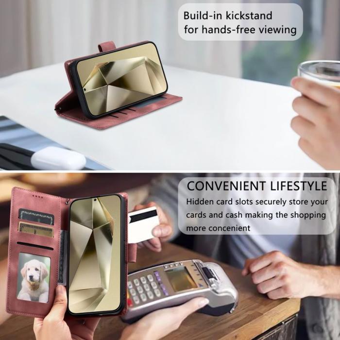 OEM - Samsung Galaxy A37 Fodral PU Läder Skydd - Roséguld