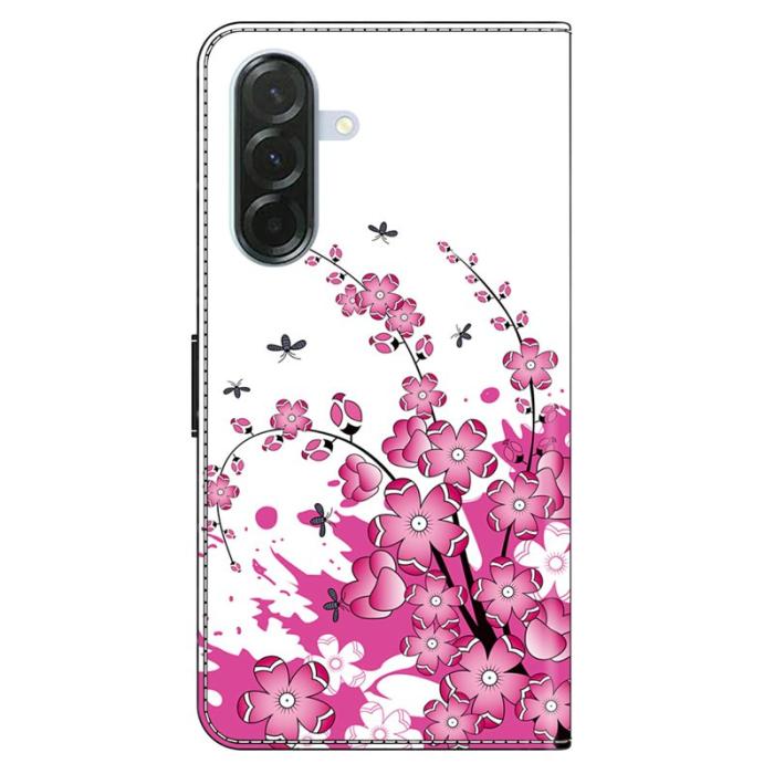 OEM - Samsung Galaxy A37 Fodral PU Läder Ställ - Blomma Vinstock