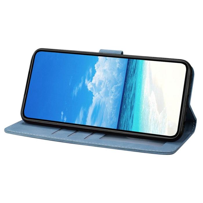 OEM - Samsung Galaxy A37 Plånboksfodral Konstläder Ställ Skydd - Ljusblå