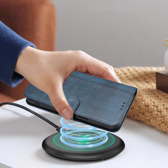 OEM - Samsung Galaxy A37 Fodral Retro Textur Läder - Blå