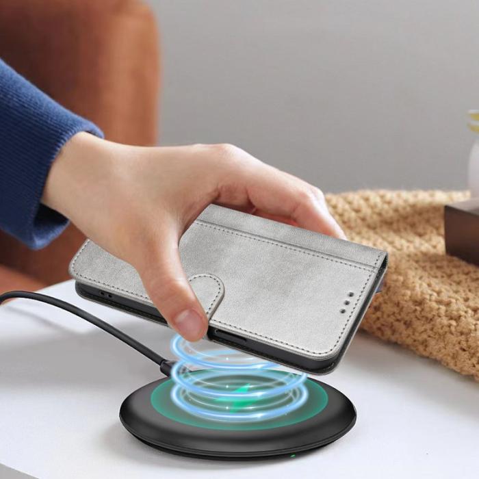 OEM - Samsung Galaxy A37 Fodral Retro Textur Läder - Grå