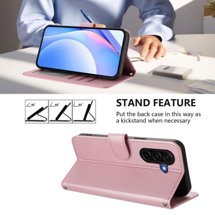 OEM - Samsung Galaxy A37 Fodral RFID Skydd Konstläder - Rosa