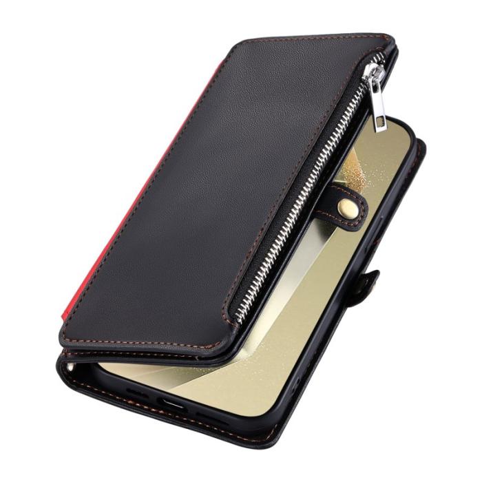 OEM - Samsung Galaxy A37 Fodral TPU + PU Läder - Svart