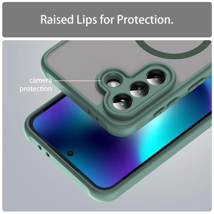 OEM - Samsung Galaxy A37 Skal Plast Anti Drop - Grön