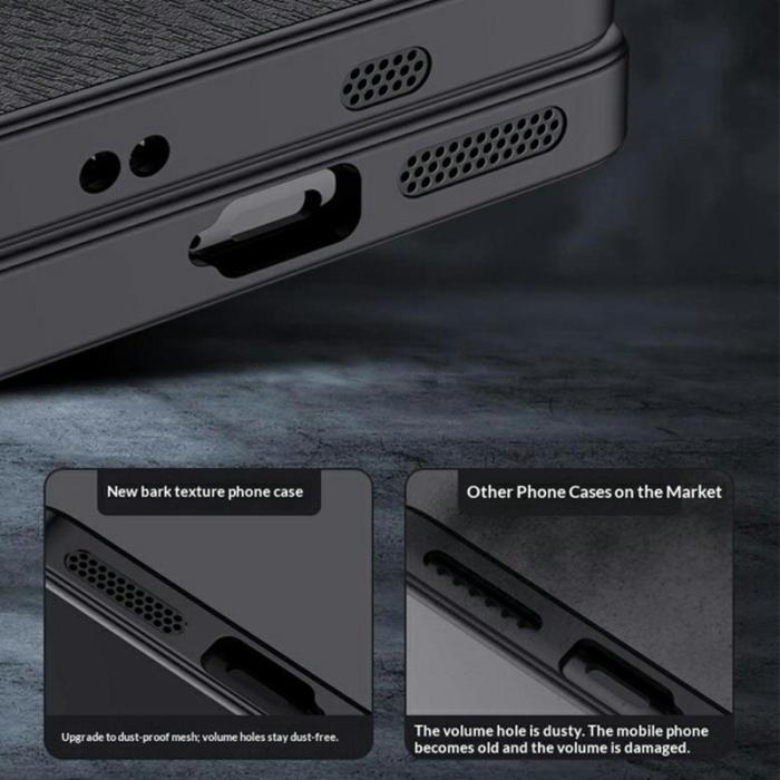 OEM - Samsung Galaxy A37 Skal PU Läder Coated Plast - Brun