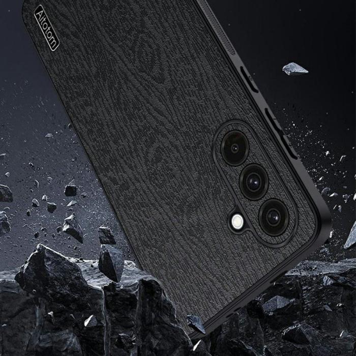 OEM - Samsung Galaxy A37 Skal PU Läder Coated Plast - Svart