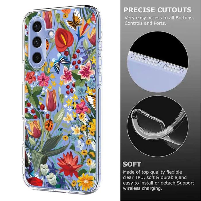 OEM - Samsung Galaxy A37 Skal TPU Blommönster - Liljor