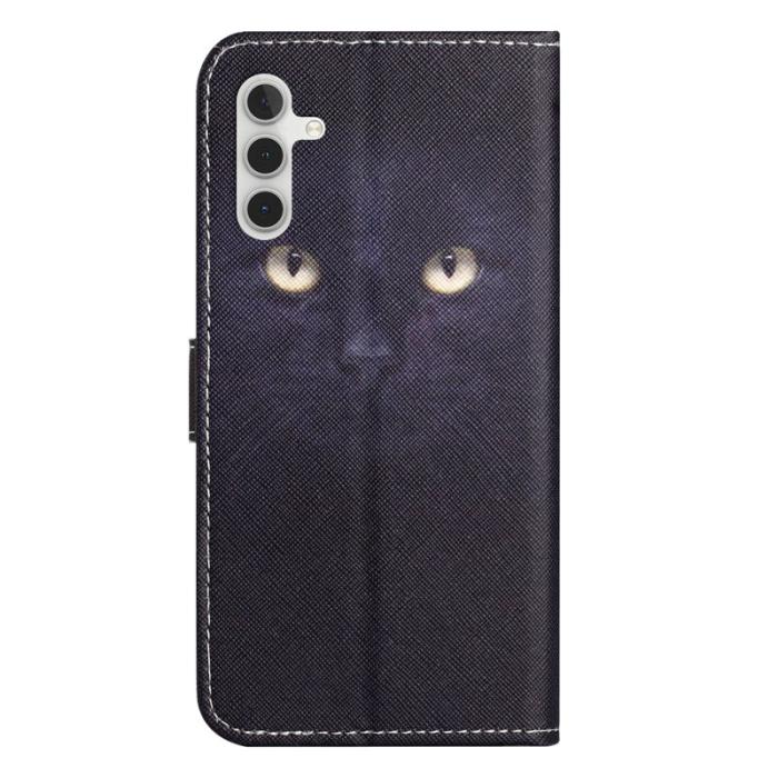 OEM - Samsung Galaxy A55 5G Plånboksfodral 3D Crosshatch Konstläder - Cat's Eye