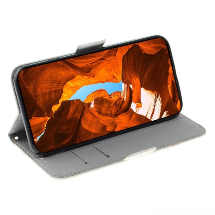 OEM - Samsung Galaxy A55 5G Plånboksfodral Konstläder 3D Mönster - Vattenfärger