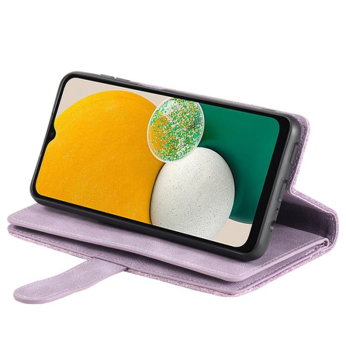 OEM - Samsung Galaxy A55 5G Plånboksfodral Konstläder 9 Kort - Lila