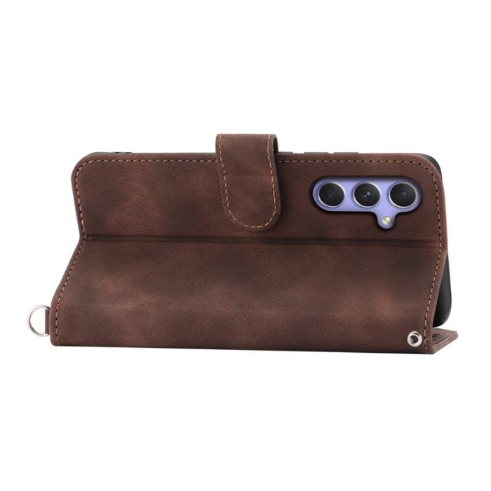 OEM - Samsung Galaxy A55 5G Plånboksfodral Konstläder Crossbody - Brun