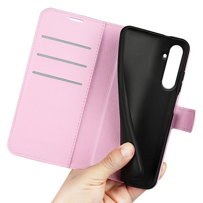 OEM - Samsung Galaxy A55 5G Plånboksfodral Konstläder Flip - Rosa