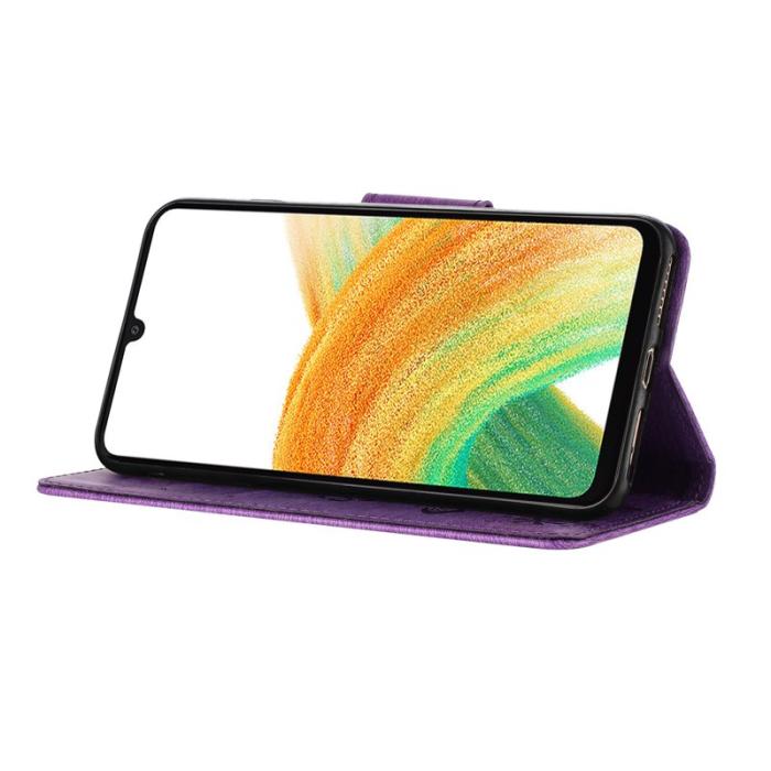 OEM - Samsung Galaxy A55 5G Plånboksfodral Konstläder Flip Skydd - Lila