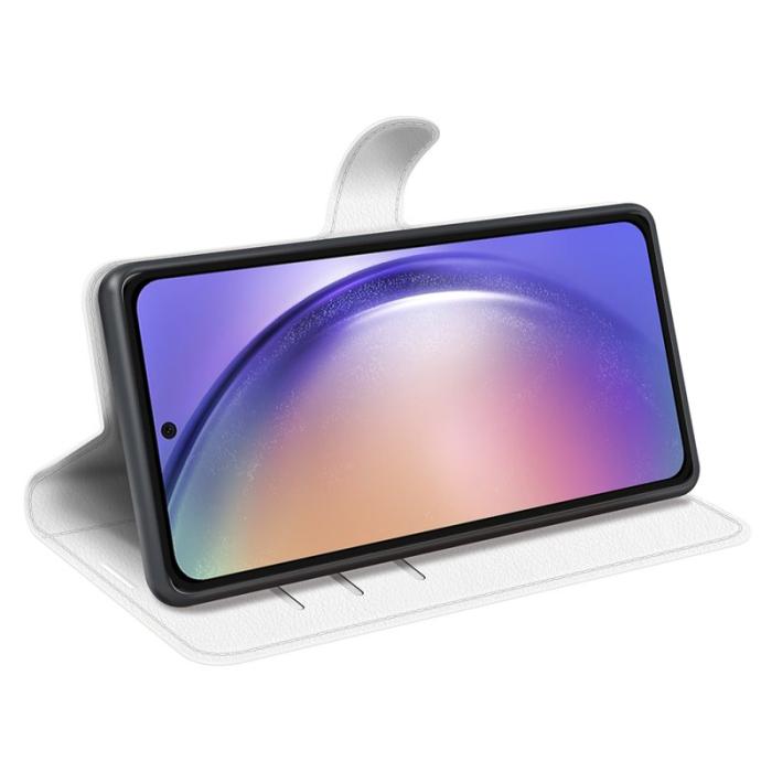 OEM - Samsung Galaxy A55 5G Plånboksfodral Konstläder Flip - Vit