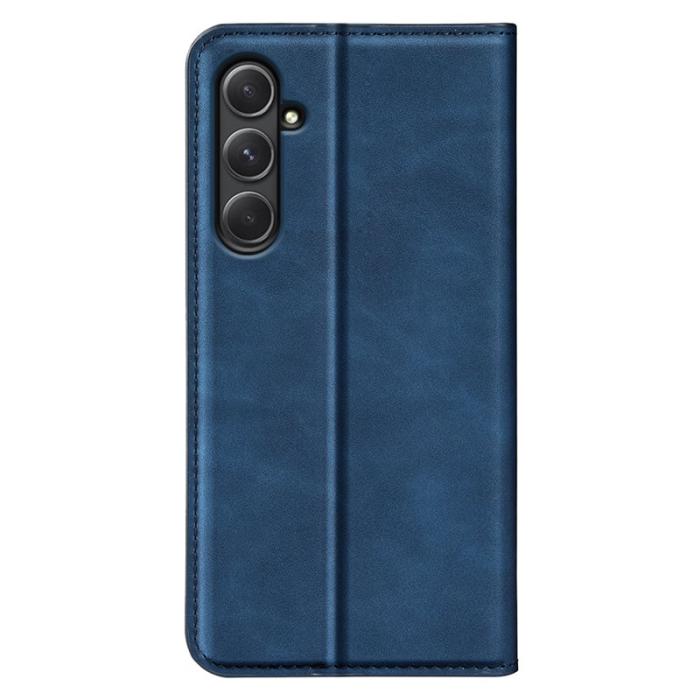 OEM - Samsung Galaxy A55 5G Fodral KonstLäder Folio Flip - Blå