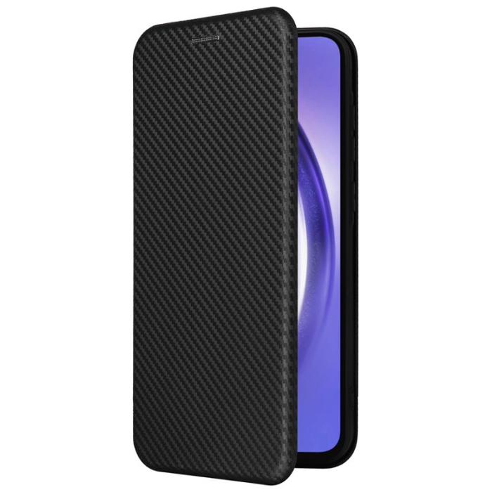 OEM - Samsung Galaxy A55 5G Fodral KonstLäder Korthållare Svart - Svart