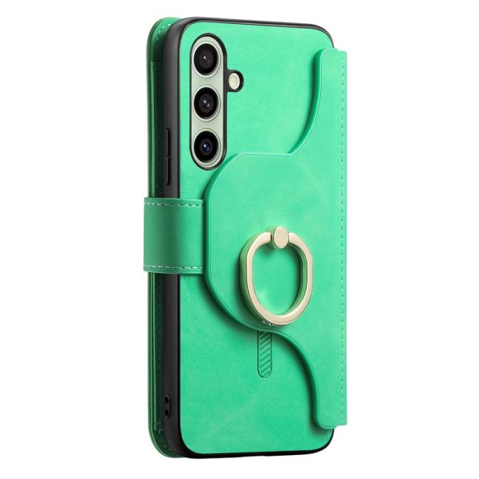 OEM - Samsung Galaxy A55 5G Plånboksfodral Konstläder Magnetisk - Grön