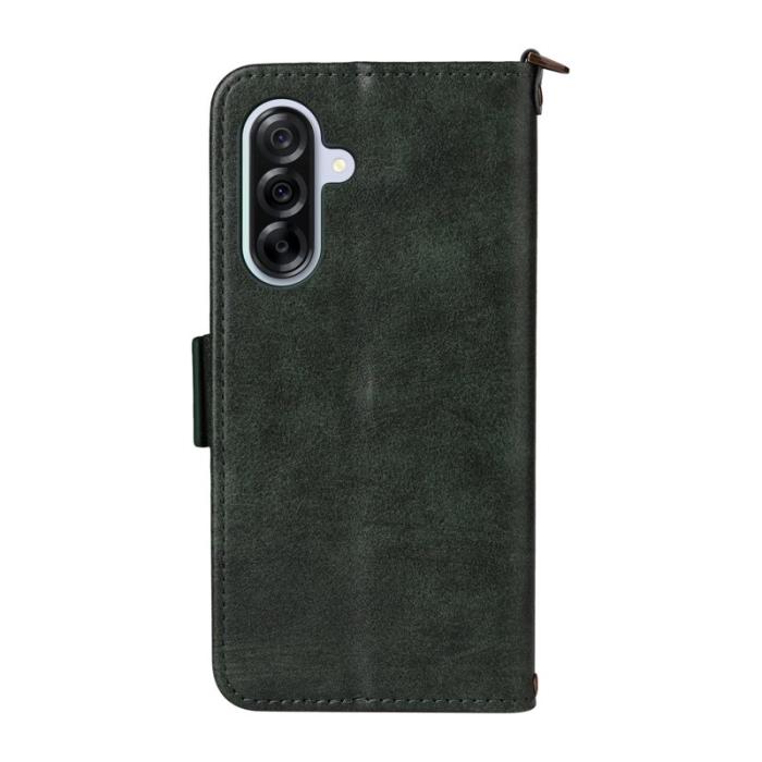 OEM - Samsung Galaxy A55 5G Plånboksfodral Konstläder Magnetisk Stängning - Grön