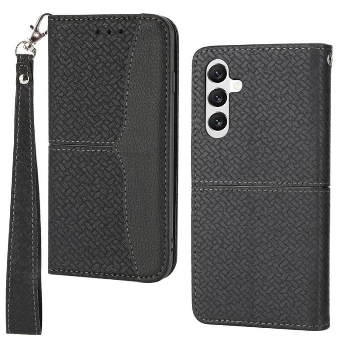 OEM - Samsung Galaxy A55 5G Plånboksfodral Konstläder Magnetisk Stängning - Svart