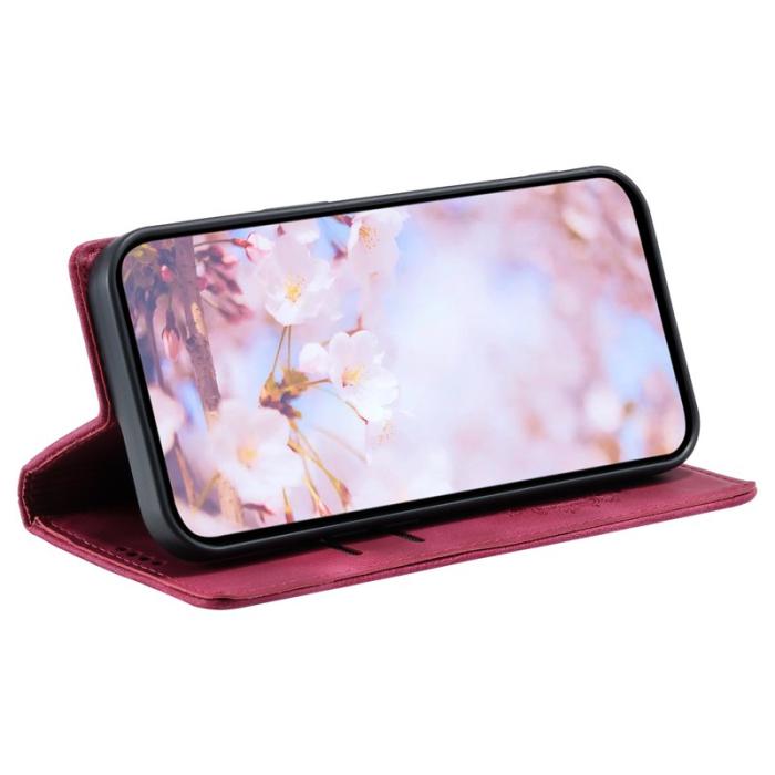 OEM - Samsung Galaxy A55 5G Plånboksfodral Konstläder Mandala Blomma - Rosa