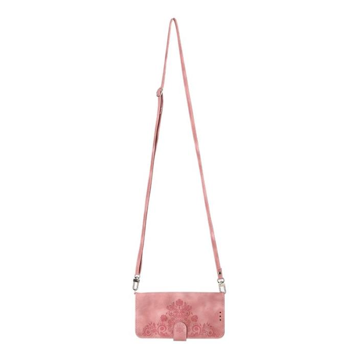 OEM - Samsung Galaxy A55 5G Plånboksfodral Konstläder Med Kortfack - Rosa