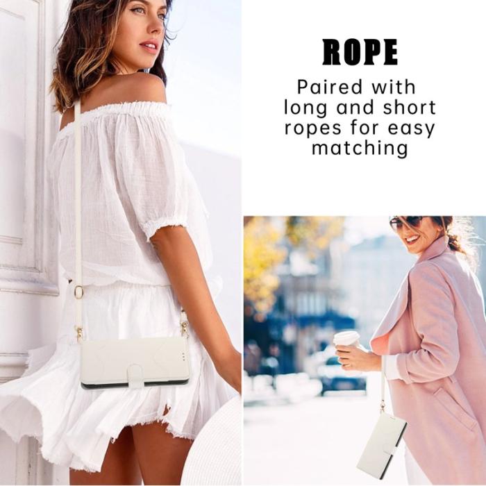 OEM - Samsung Galaxy A55 5G Plånboksfodral Konstläder Med Kortfack - Vit