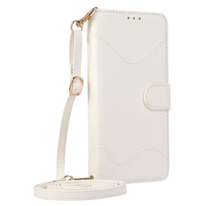 OEM - Samsung Galaxy A55 5G Plånboksfodral Konstläder Med Kortfack - Vit