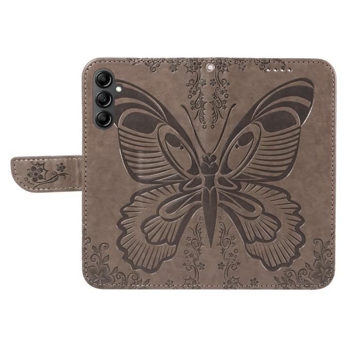 OEM - Samsung Galaxy A55 5G Plånboksfodral Konstläder Med Rem - Grå