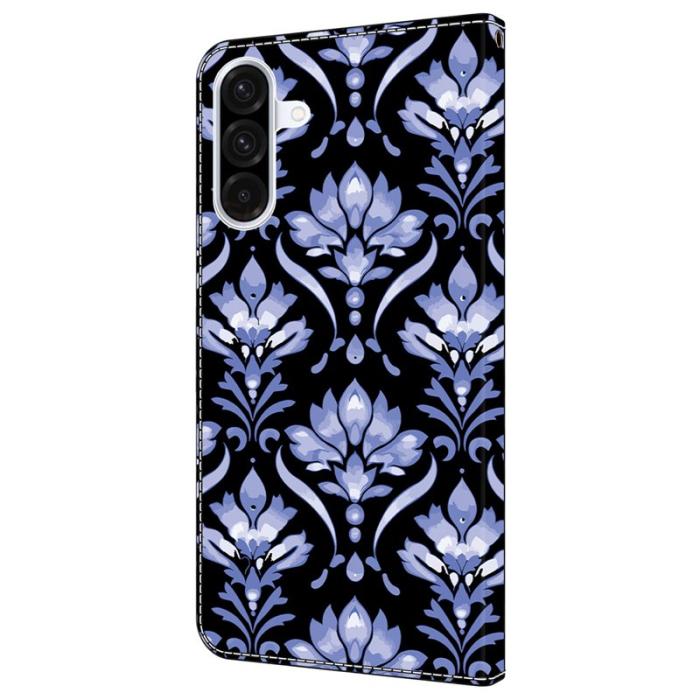 OEM - Samsung Galaxy A55 5G Plånboksfodral Konstläder Mönstertryck - Blommor