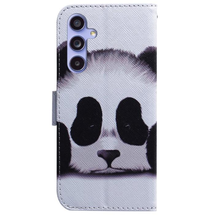 OEM - Samsung Galaxy A55 5G Plånboksfodral Konstläder Mönstertryck - Panda