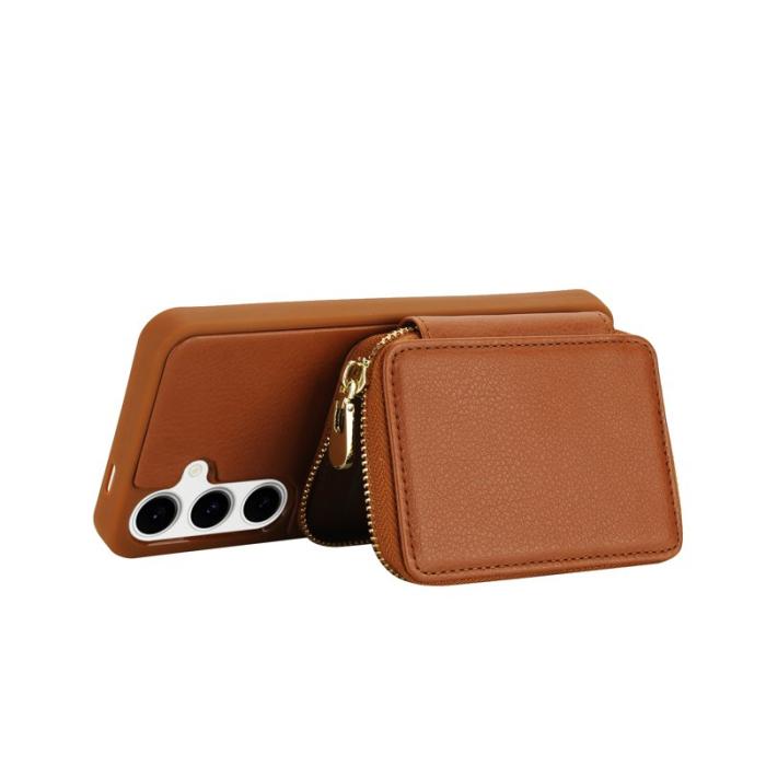 OEM - Samsung Galaxy A55 5G Fodral KonstLäder RFID-Skydd - Brun