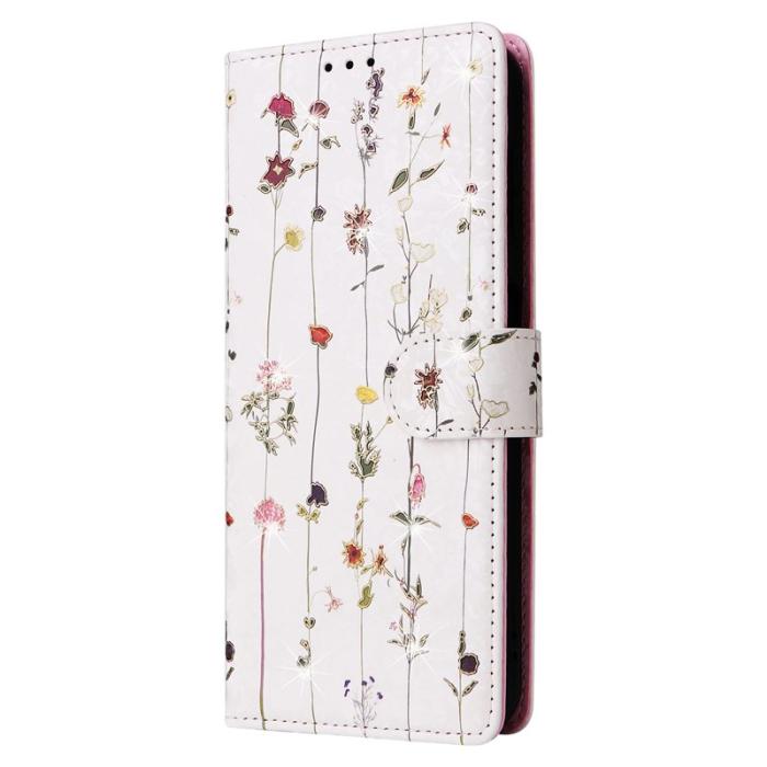 OEM - Samsung Galaxy A55 5G Plånboksfodral Konstläder RFID Skydd - Liten Blomma