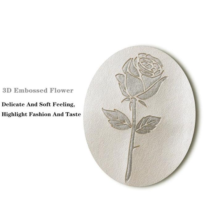 OEM - Samsung Galaxy A55 5G Plånboksfodral Konstläder Rosmönster - Guld