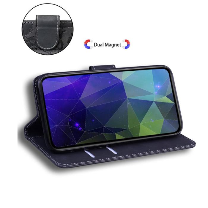 OEM - Samsung Galaxy A55 5G Plånboksfodral Konstläder Skydd - Svart