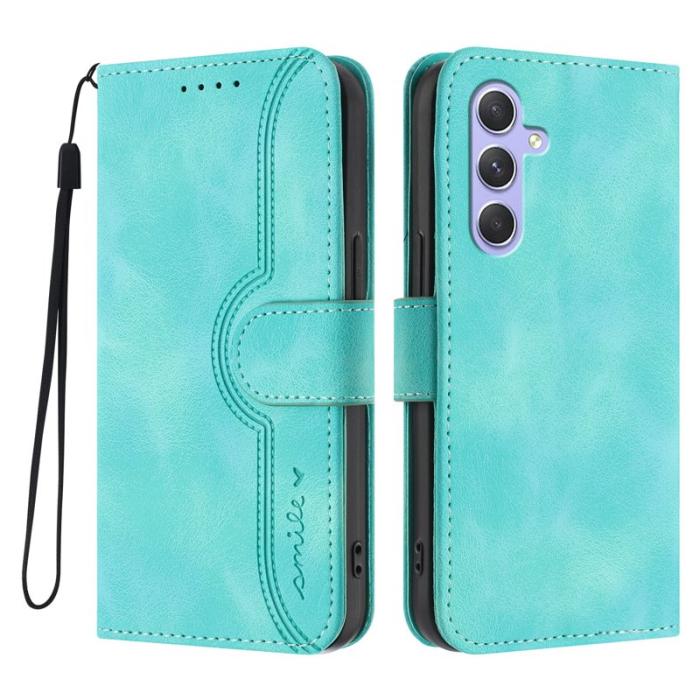 OEM - Samsung Galaxy A55 5G Plånboksfodral Konstläder Ställ - Ljusblå